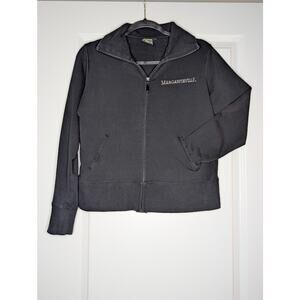 Margaritaville Full Zip Rhinestone Margarita Starburst Black M Resort Vacation